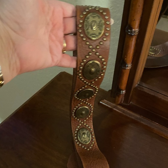 Leather Studded Belt - Picture 3 of 11